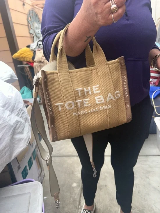 Marc Jacobs Tan Canvas 'The Tote Bag' Small Top-Handle Tote - Picture 2 of 4